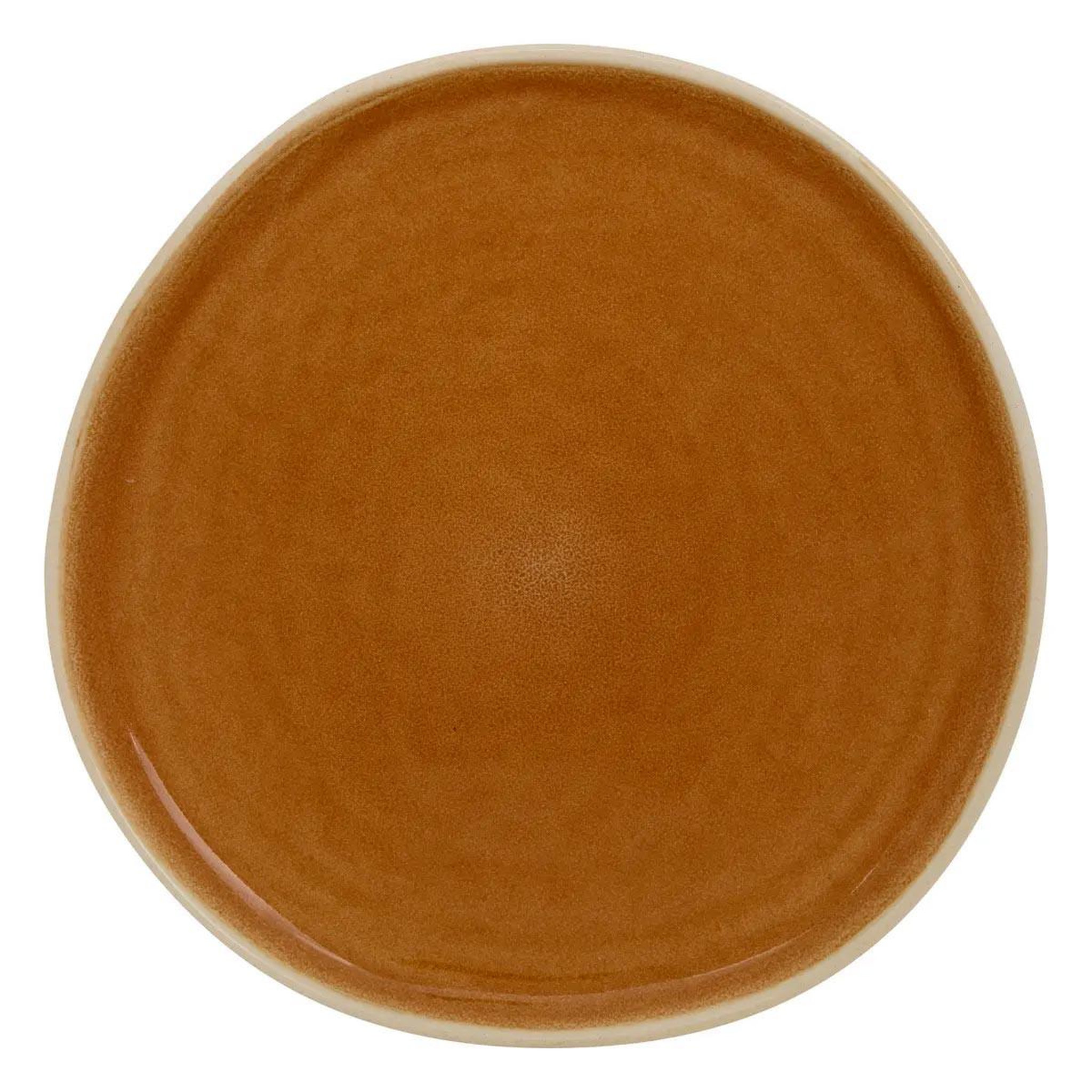 SECRET DE GOURMET Lot de 6 assiettes plates en faïence  wonja  27cm ocre