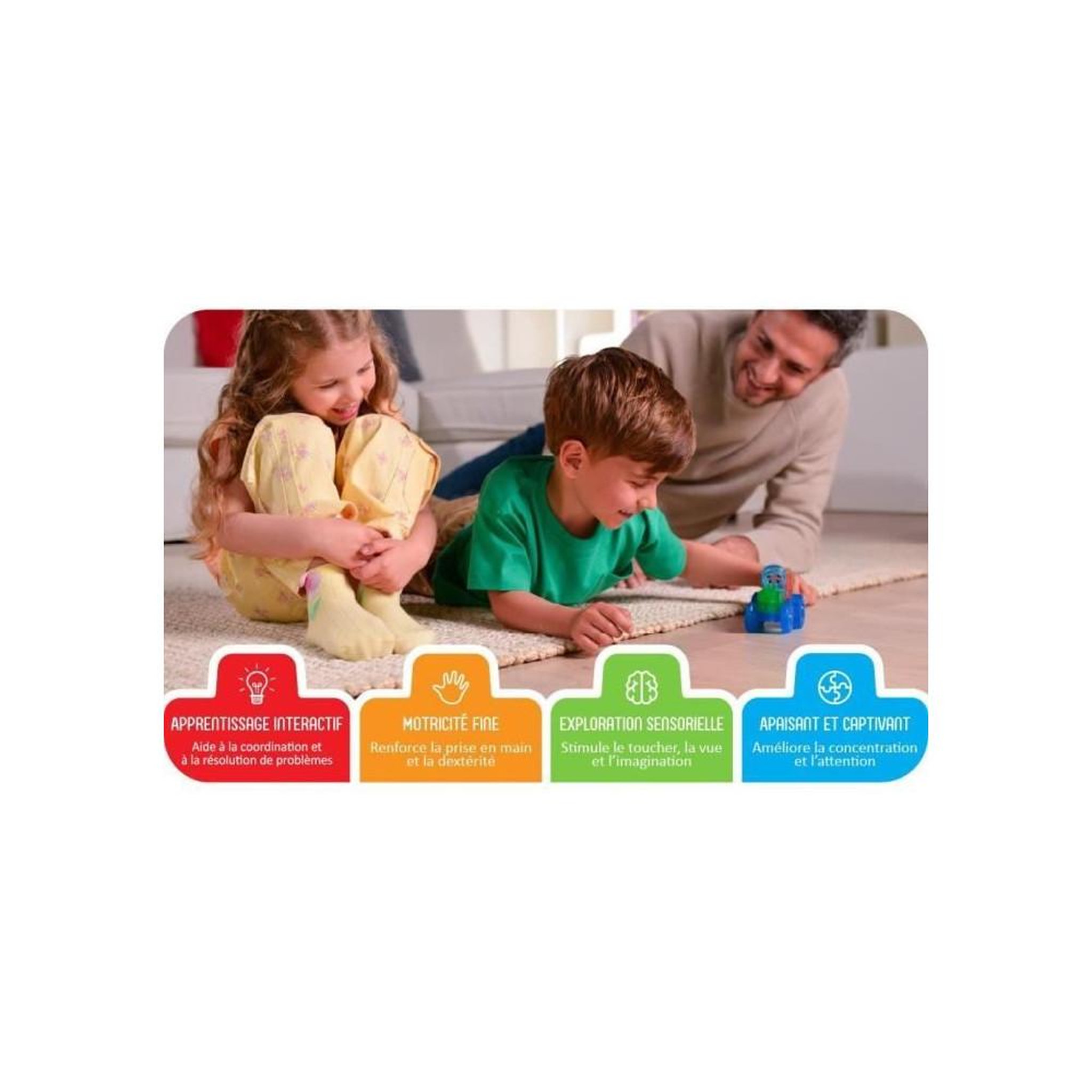 Voir la diapositive 3 : GOLIATH Coffret tracteur - Jeu de construction - JELLY BLOX - GOLIATH - Briques souples et flexibles - Des 2 ans