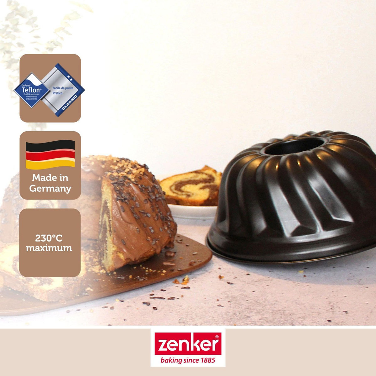 ZENKER Moule à kouglof 22 cm Zenker Black Metallic