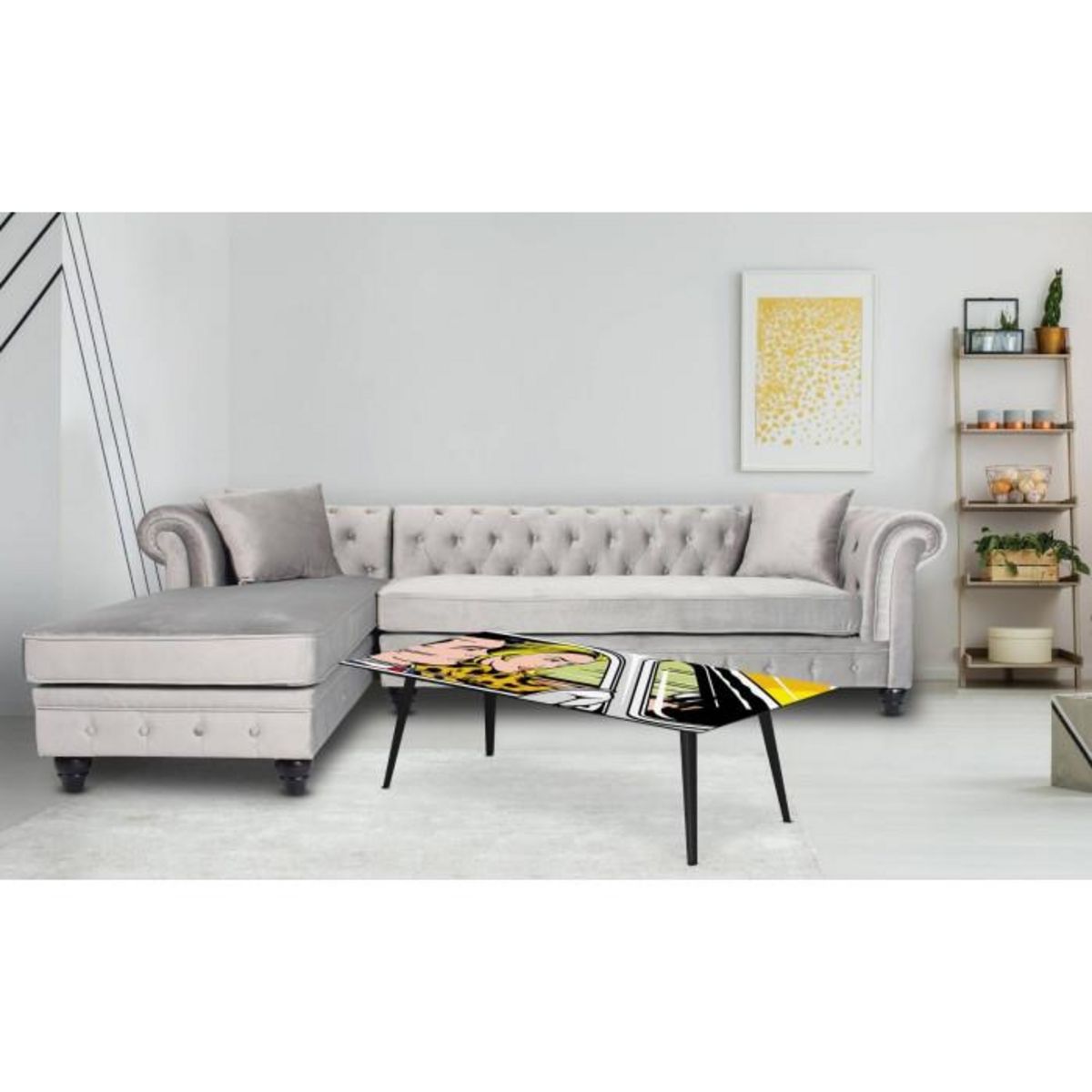 Paris Prix Table Basse 1 Cover  Fast Car  120cm Noir