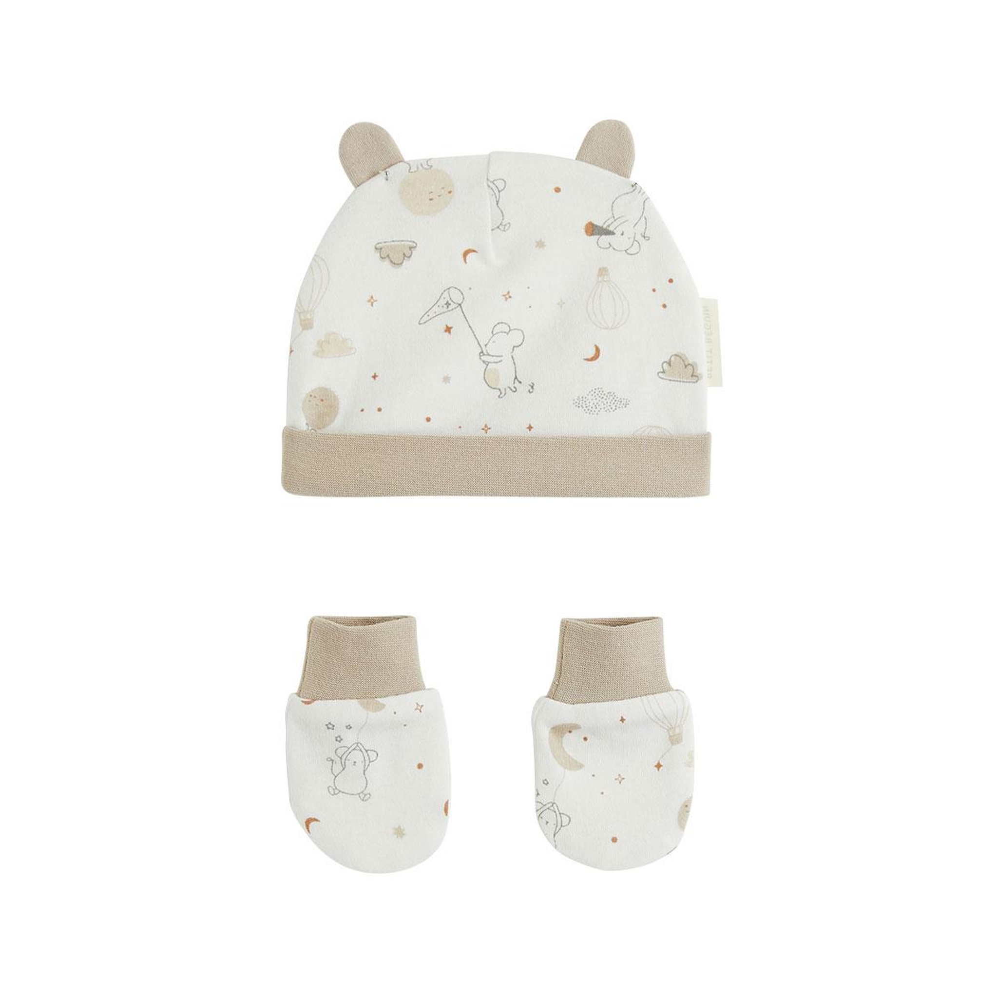 Voir la diapositive 2 : PETIT BEGUIN Bonnet bébé et moufles eliah