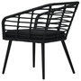Voir la diapositive 5 : VIDAXL Chaises de jardin lot de 2 avec coussins Resine tressee Noir