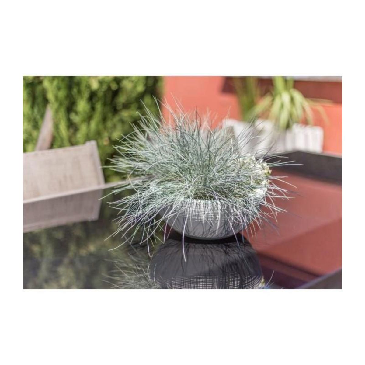 Eda Pot de fleur Vasque Graphit Blanc cérusé - Eda