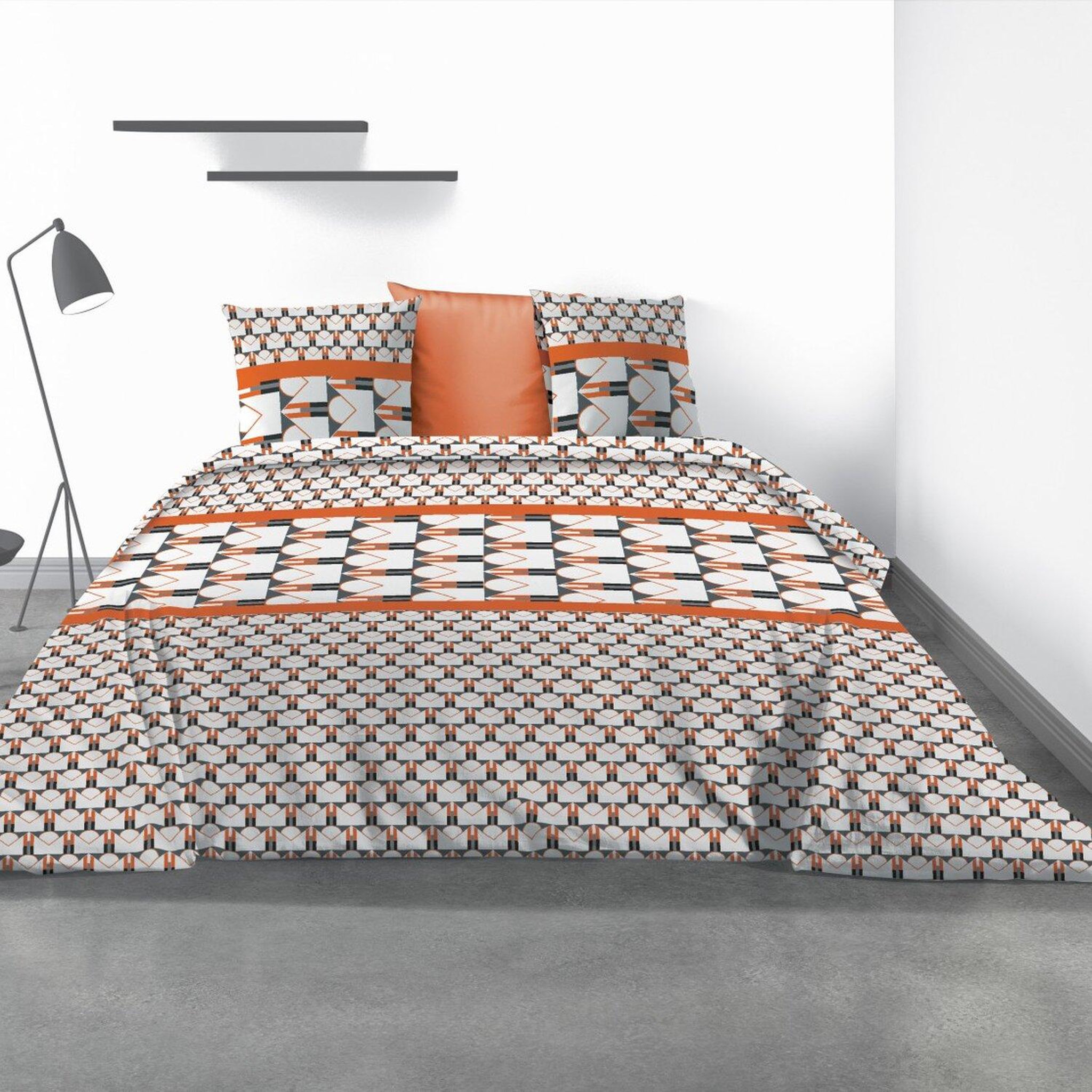 Voir la diapositive 2 : Les Ateliers du Linge Parure housse de couette 100%microfibre 60gsm arrow