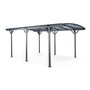 Voir la diapositive 3 : SWEEEK Carport de 15m² en aluminium anthracite et polycarbonate - Le Mans 5x3m - abri de voiture 500 x 300 x 220 cm