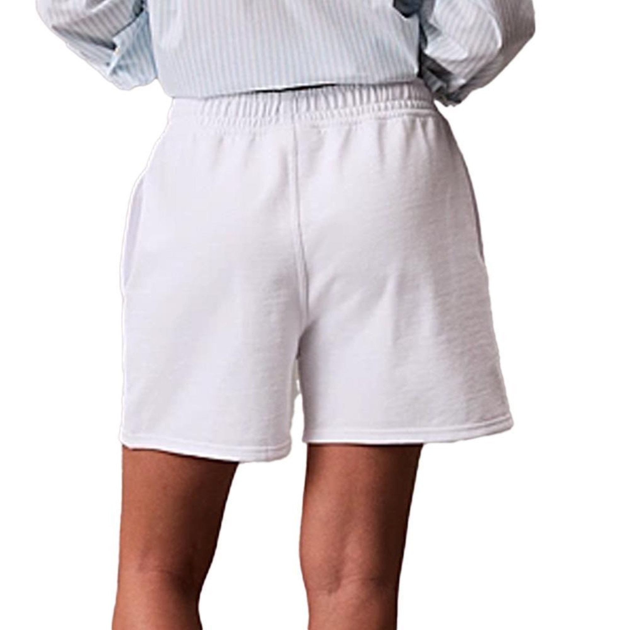 Voir la diapositive 2 : CALVIN KLEIN JEANS Short Blanc Femme Calvin Klein Jeans Monologo French