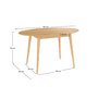 Voir la diapositive 4 : Rendez vous déco Table ovale 4 personnes en bois clair 130 cm - Eddy