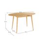 Voir la diapositive 4 : Rendez vous déco Table ovale 4 personnes en bois clair 130 cm - Eddy