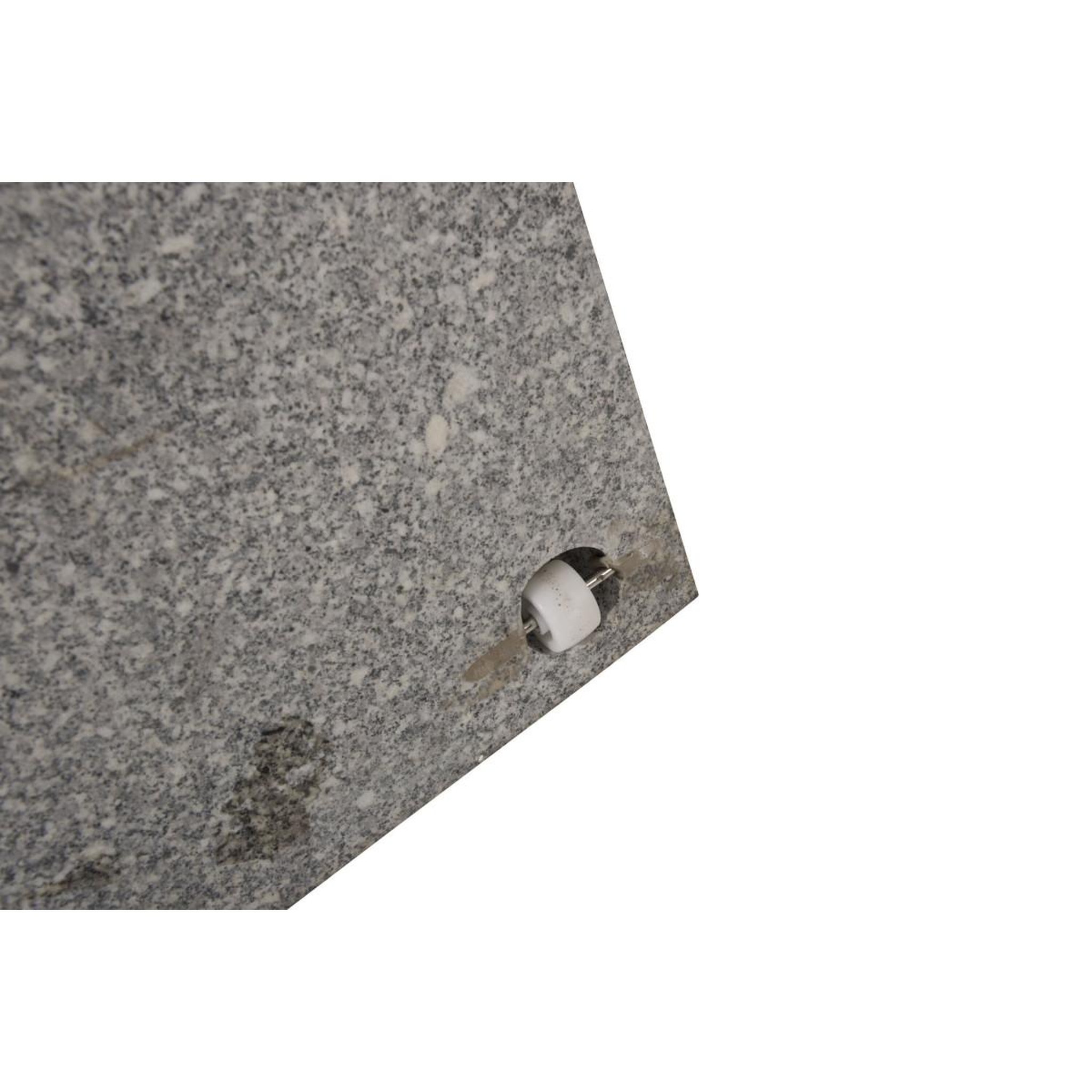 Voir la diapositive 5 : Paris Prix Pied de Parasol Moucheté Carré  Stathera  50cm Gris