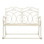 Voir la diapositive 2 : VIDAXL Banc de jardin 104 cm Fer Blanc antique