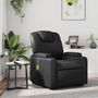 Voir la diapositive 1 : VIDAXL Fauteuil de massage inclinable Noir Similicuir