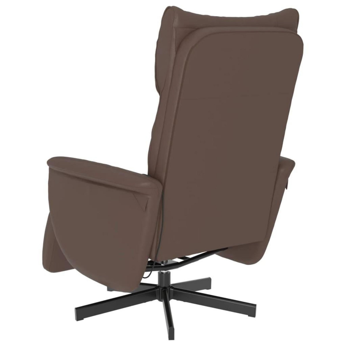 VIDAXL Fauteuil inclinable de massage repose-pieds marron similicuir