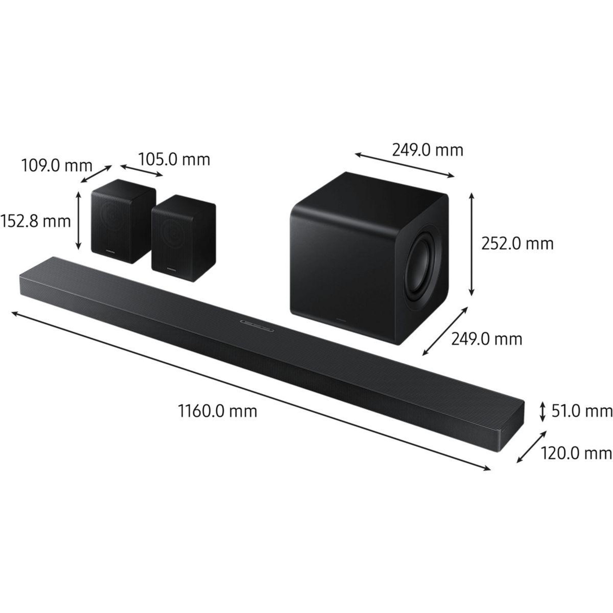 Voir la diapositive 2 : Samsung Barre de son hw-qs760f