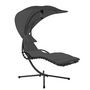 Voir la diapositive 2 : GARDENSTAR Fauteuil suspendu de jardin - Acier et polyester - Gris - 128x190x200cm
