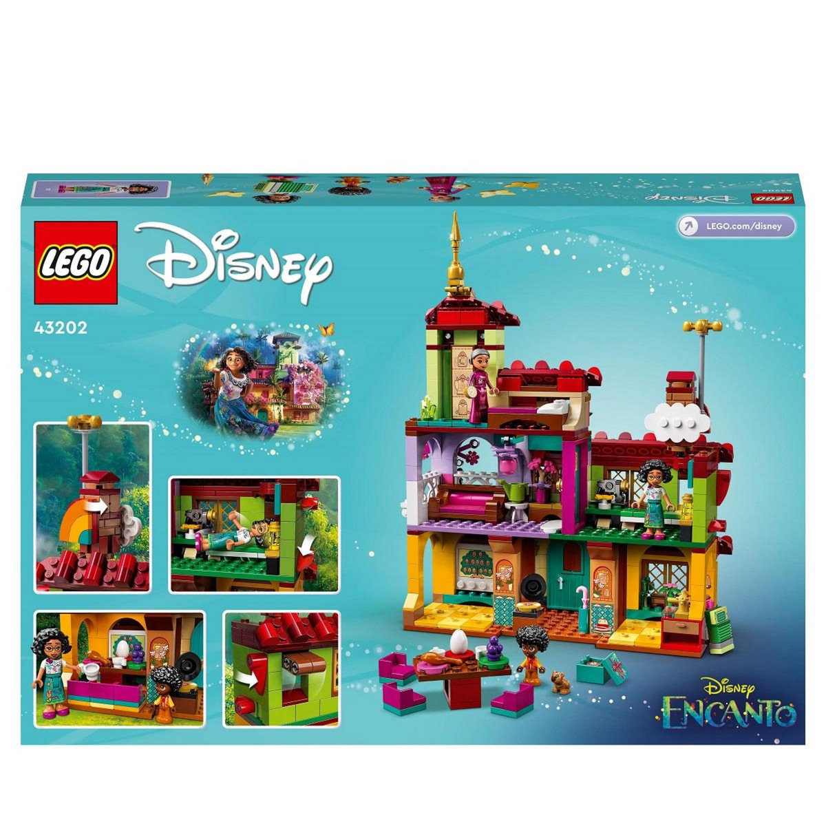 LEGO Disney Encanto 43202 La Maison Madrigal, Jouet de Construction, avec Mini-Poupées, Figurine Capybara, Cadeau Noël Filles et Garçons dès 6 Ans, Film Encanto