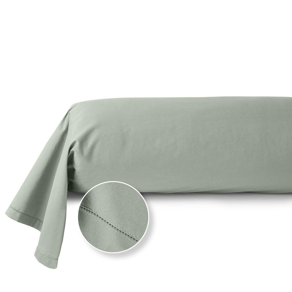 ACTUEL Taie de traversin unie en percale de coton 