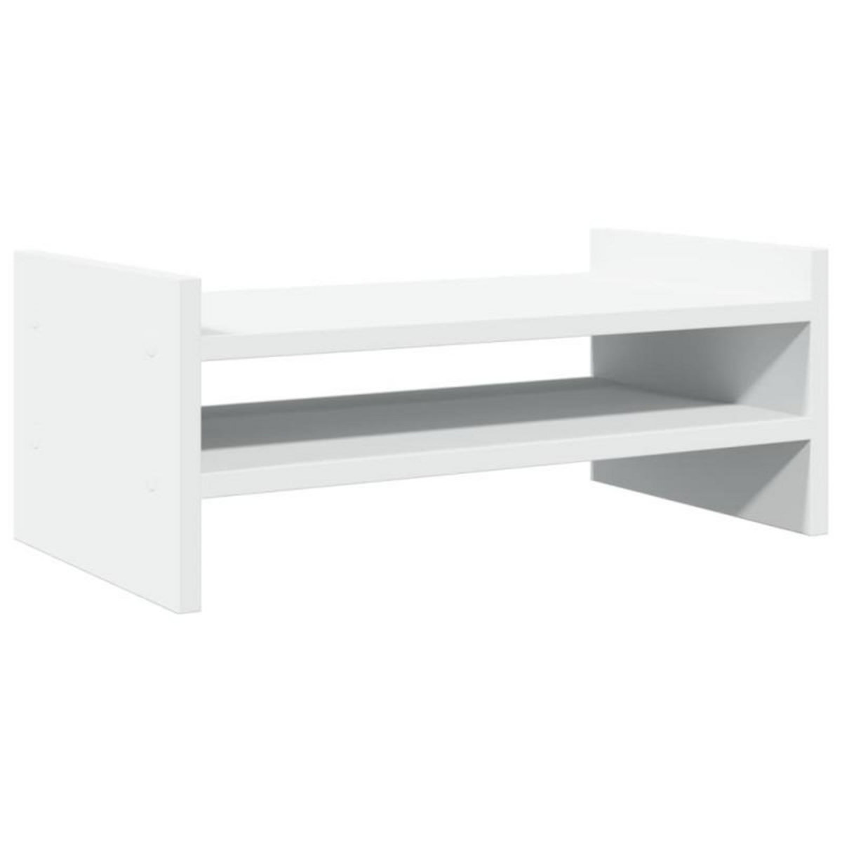VIDAXL Support de moniteur blanc 50x27x20 cm bois d ingénierie