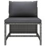 Voir la diapositive 3 : VIDAXL Salon de jardin 3 pcs avec coussins Gris Resine tressee