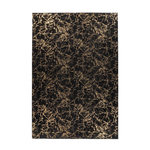 Paris Prix Tapis Marbré à Poils Longs  Bijou  Noir & Or. Coloris disponibles : Noir