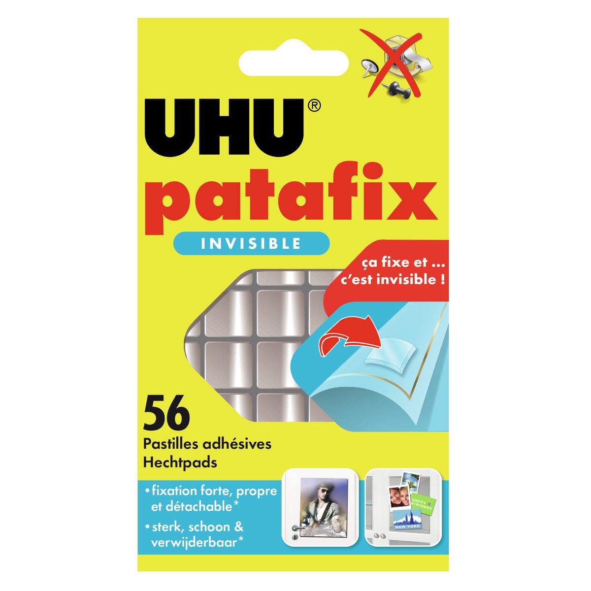 UHU Patafix invisible 56 pastilles découpées
