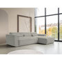 Voir la diapositive 2 : BEST MOBILIER Felix - canapé modulable d'angle droit 4 places en tissu texturé