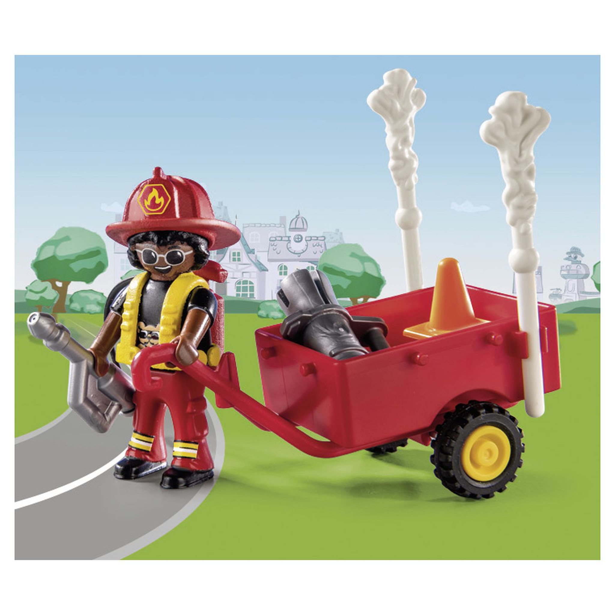 Voir la diapositive 4 : PLAYMOBIL Duck on call 70917 Pompier et chat