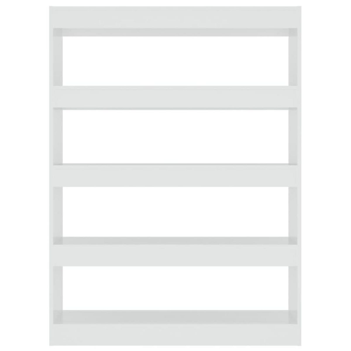 VIDAXL Bibliotheque/Separateur de piece Blanc brillant 100x30x135 cm