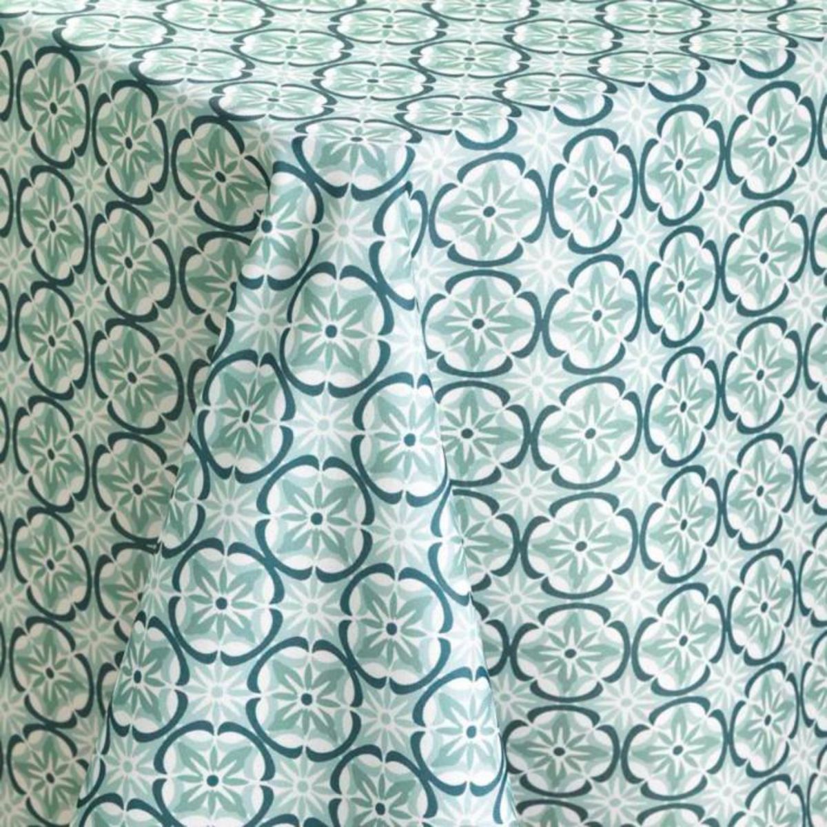 Paris Prix Nappe Antitache Imprimé  Costaria  145x240cm Sauge