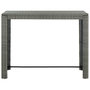Voir la diapositive 2 : VIDAXL Table de bar de jardin Gris 140,5x60,5x110,5 cm Resine tressee
