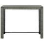 Voir la diapositive 2 : VIDAXL Table de bar de jardin Gris 140,5x60,5x110,5 cm Resine tressee
