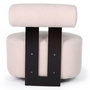 Voir la diapositive 5 : Paris Prix Fauteuil Design en Tissu Bouclette  Jasper  73cm Beige