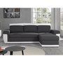 Voir la diapositive 2 : BEST MOBILIER Milan - canapé d'angle réversible - 4 places - convertible avec coffre - en simili et tissu