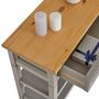 Voir la diapositive 6 : IDIMEX Table console en pin TEQUILA style mexicain, 1 tiroir et 2 étagères