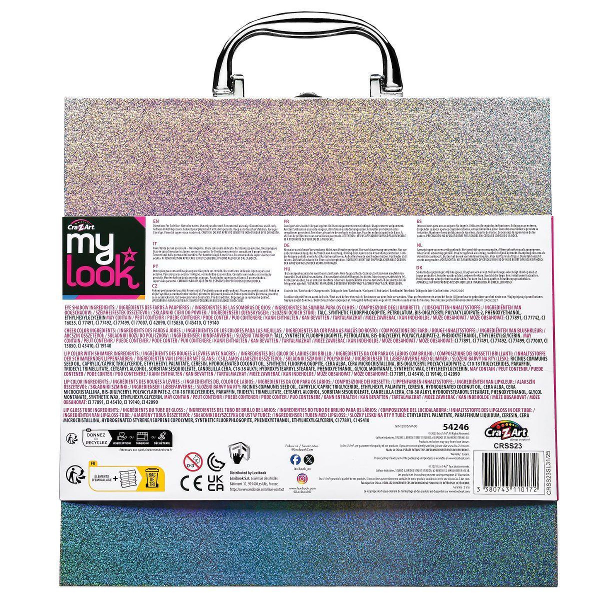 Voir la diapositive 4 : Lexibook Mallette de Maquillage Pailleté