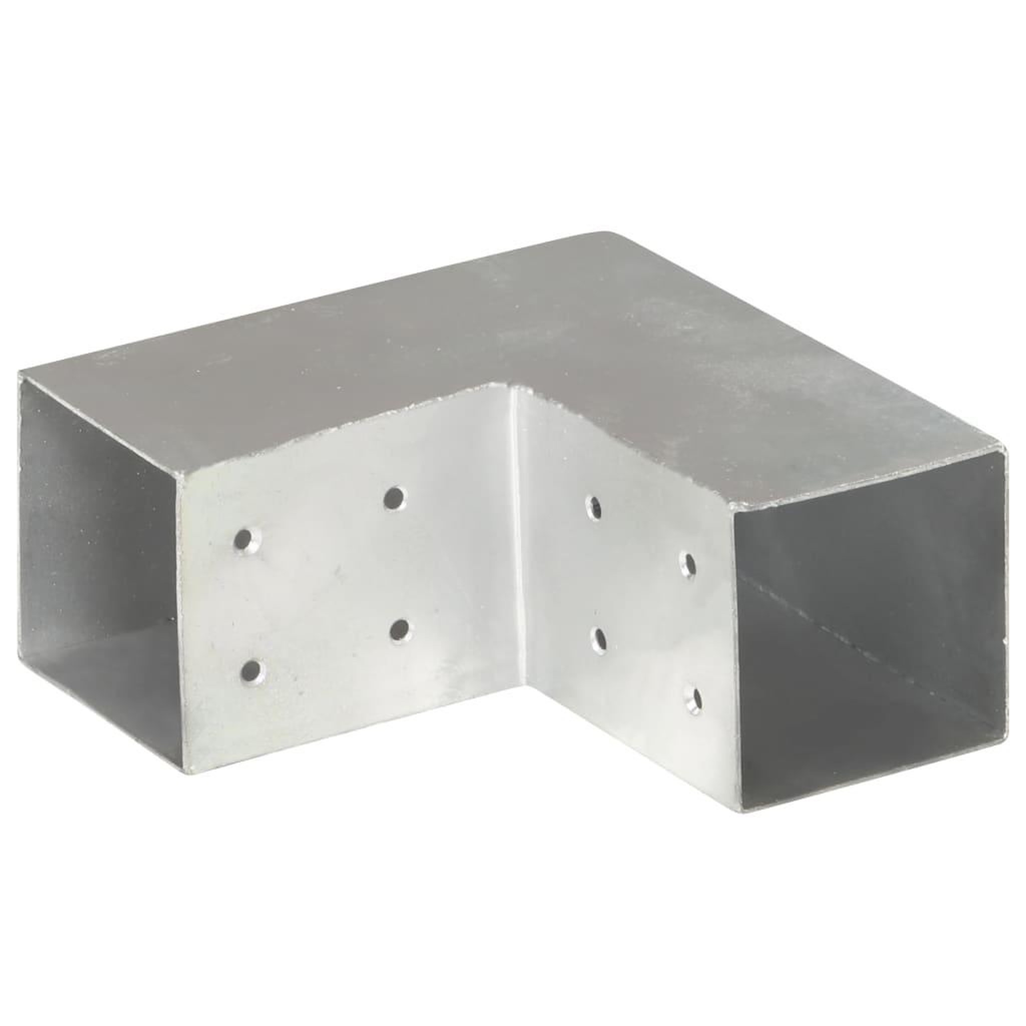 Voir la diapositive 5 : VIDAXL Connecteurs de poteau 4 pcs Forme en L Metal galvanise 81x81 mm