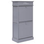 Voir la diapositive 1 : VIDAXL Armoire a chaussures Gris 50 x 28 x 98 cm Bois de Paulownia