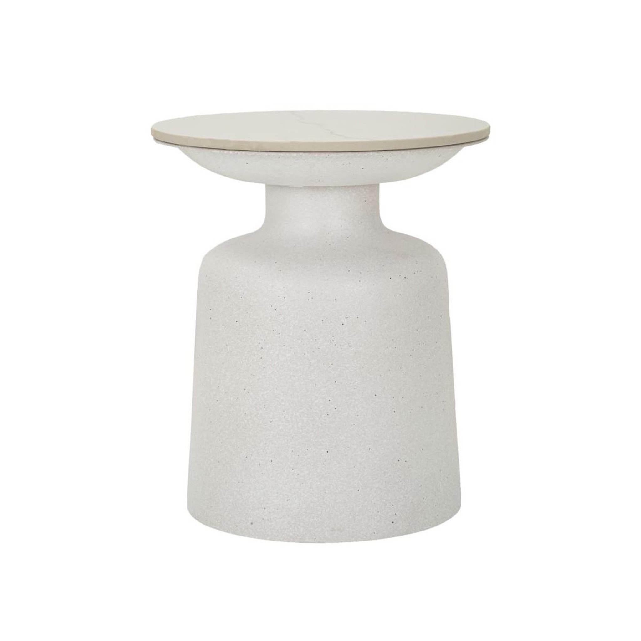 Paris Prix Table d'appoint effet marbre  aria  47cm blanc