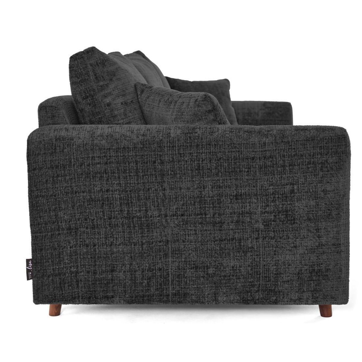 LISA DESIGN Rune - canapé droit 3 places en velours texturé