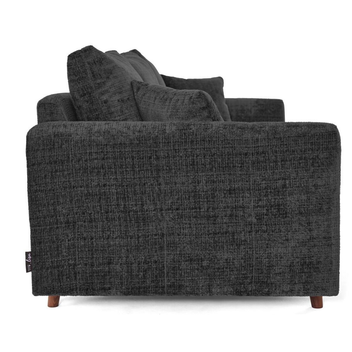 LISA DESIGN Rune - canapé droit 3 places en velours texturé