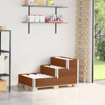 VIDAXL Lit sureleve a 3 niveaux marron 120x80 cm bois pin massif