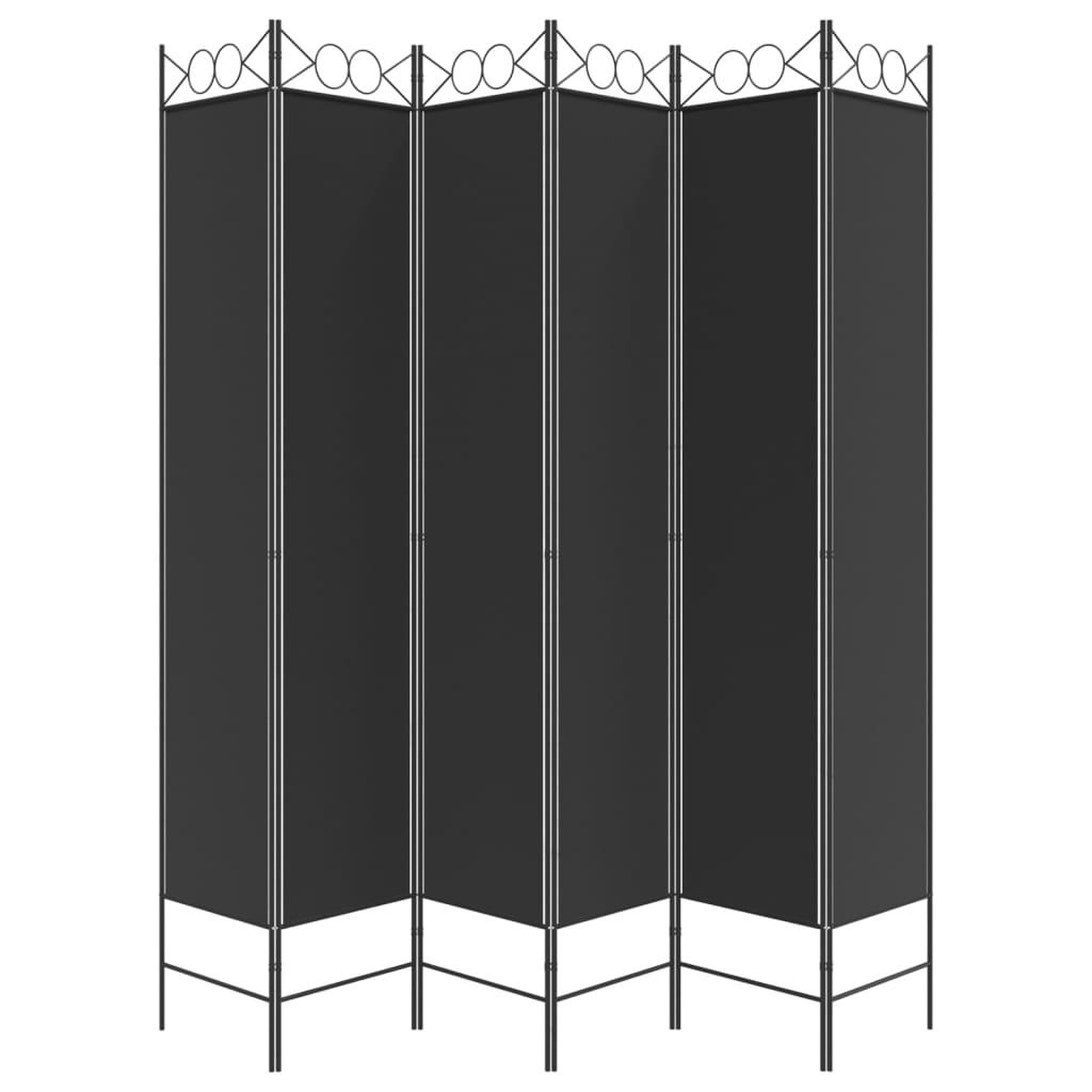 Voir la diapositive 4 : VIDAXL Cloison de separation 6 panneaux Noir 240x220 cm Tissu