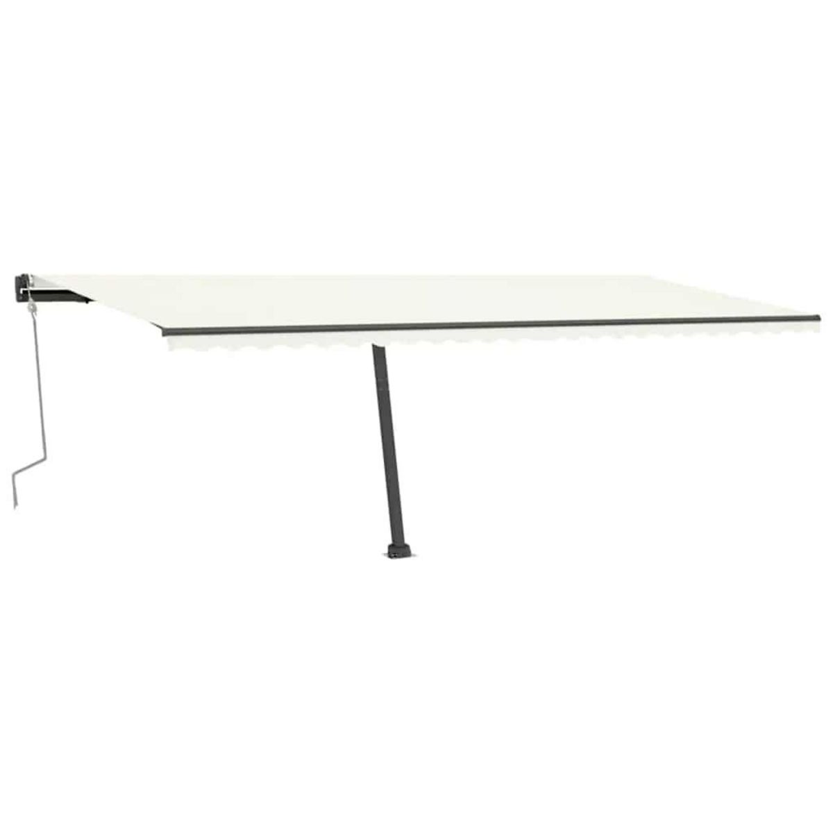 VIDAXL Auvent manuel retractable sur pied 600x300 cm Creme