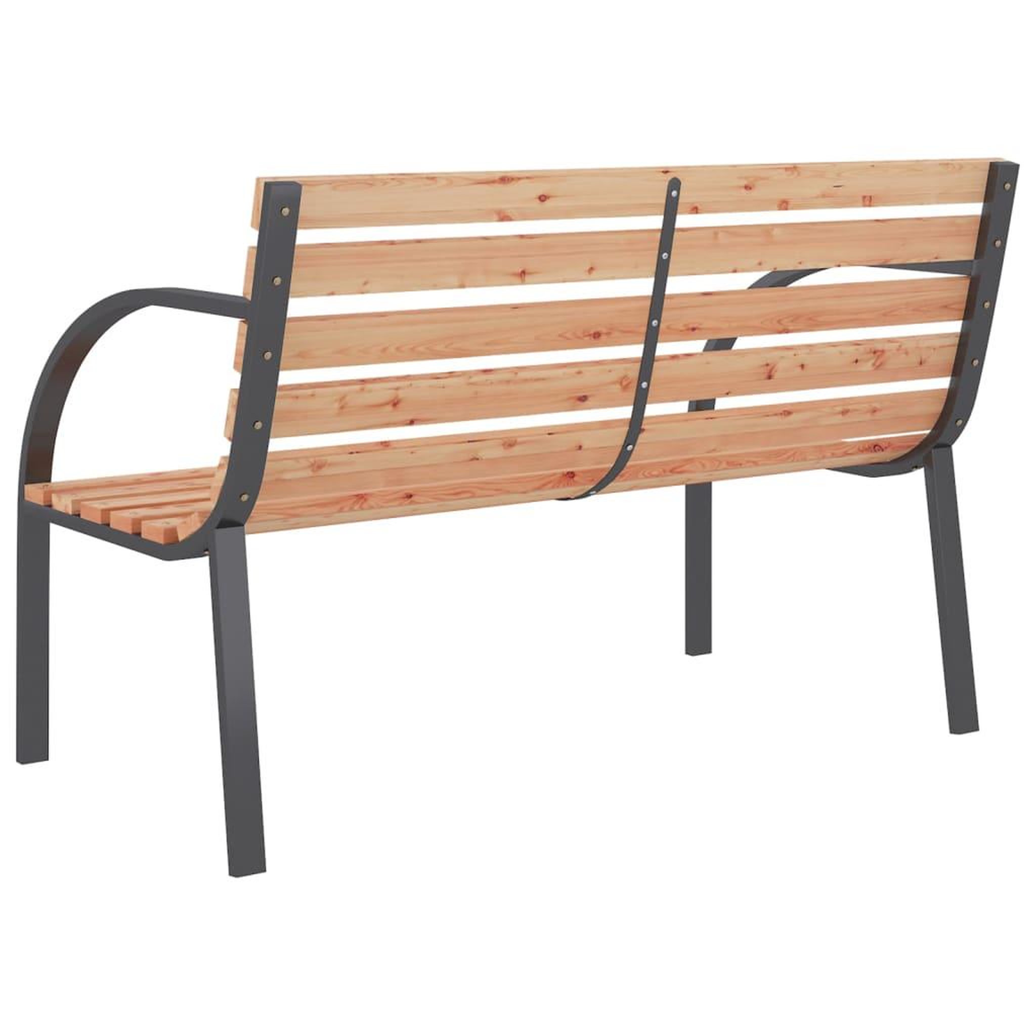 Voir la diapositive 5 : VIDAXL Banc de jardin 120 cm Bois et fer