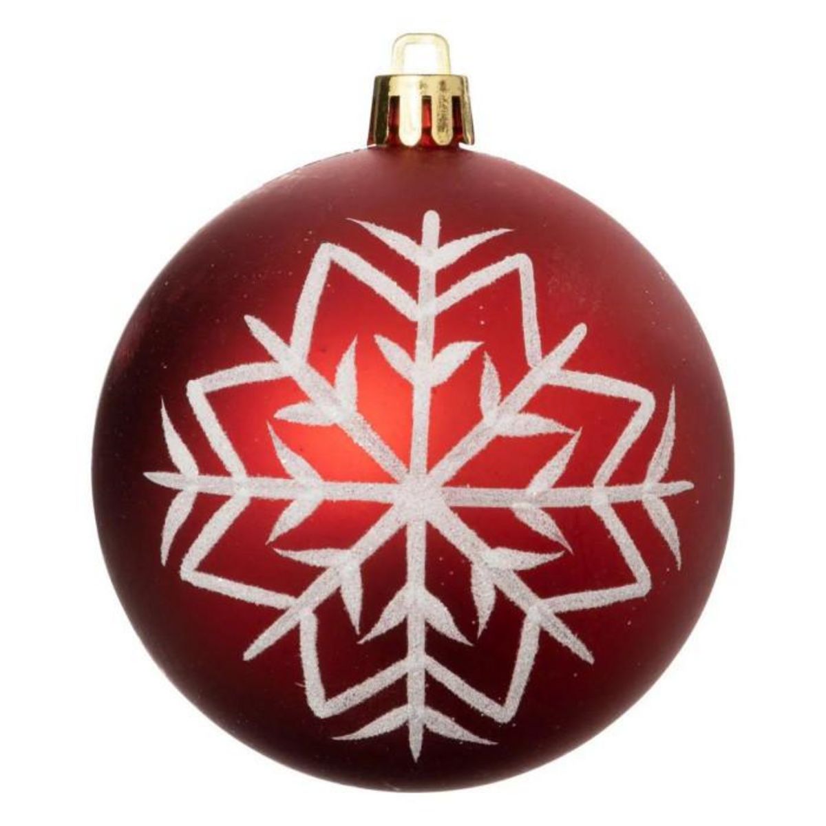 ATMOSPHERA Lot de 8 Boules de Noël  Maison des Couleurs  8cm Rouge & Blanc