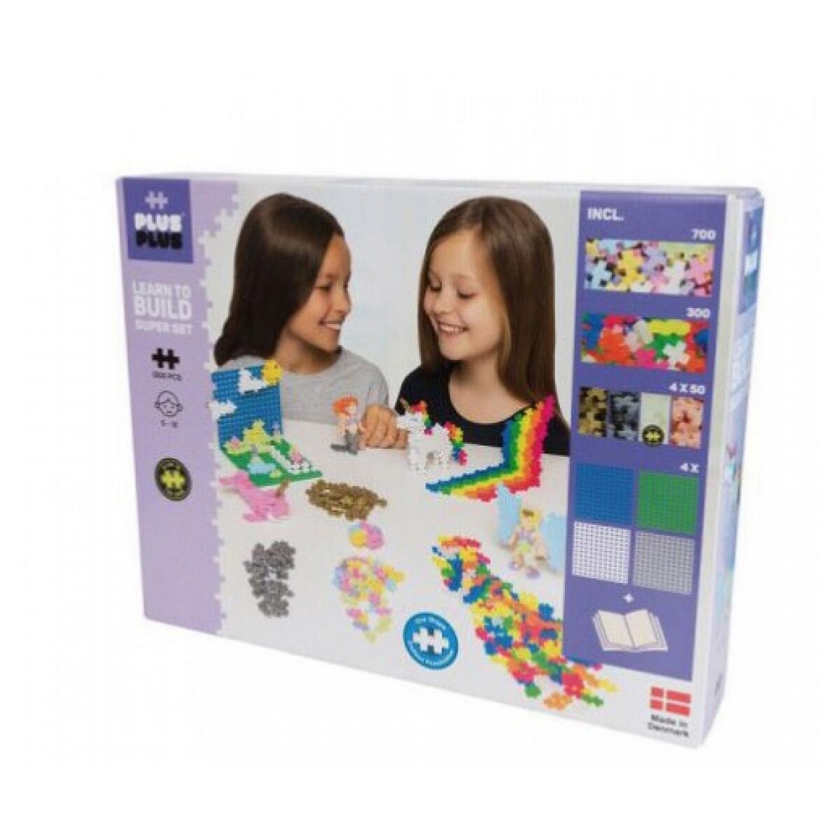 PlusPlus Kit Découverte Plus Plus Mega de 1200 Pièces en Couleurs Pastel et Néon