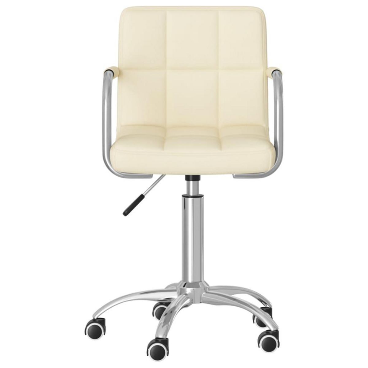 VIDAXL Chaise pivotante de bureau Creme Tissu