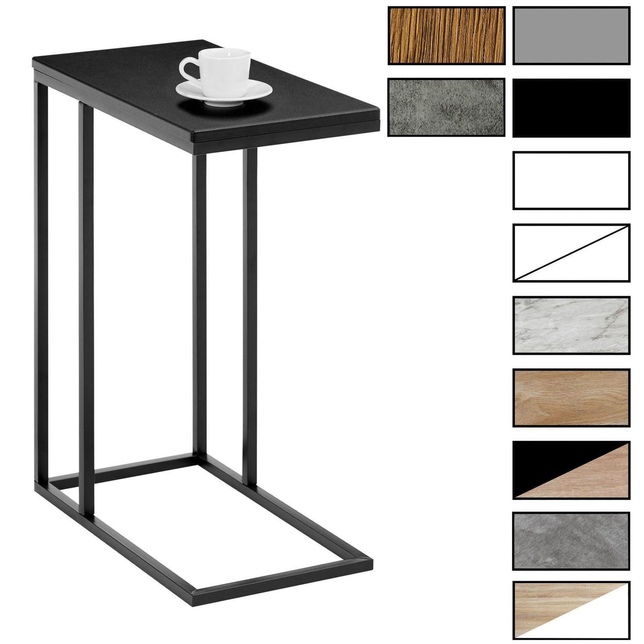 IDIMEX Table d'appoint rectangulaire DEBORA. Coloris disponibles : Noir, Gris, Blanc, Marron, Bicolore