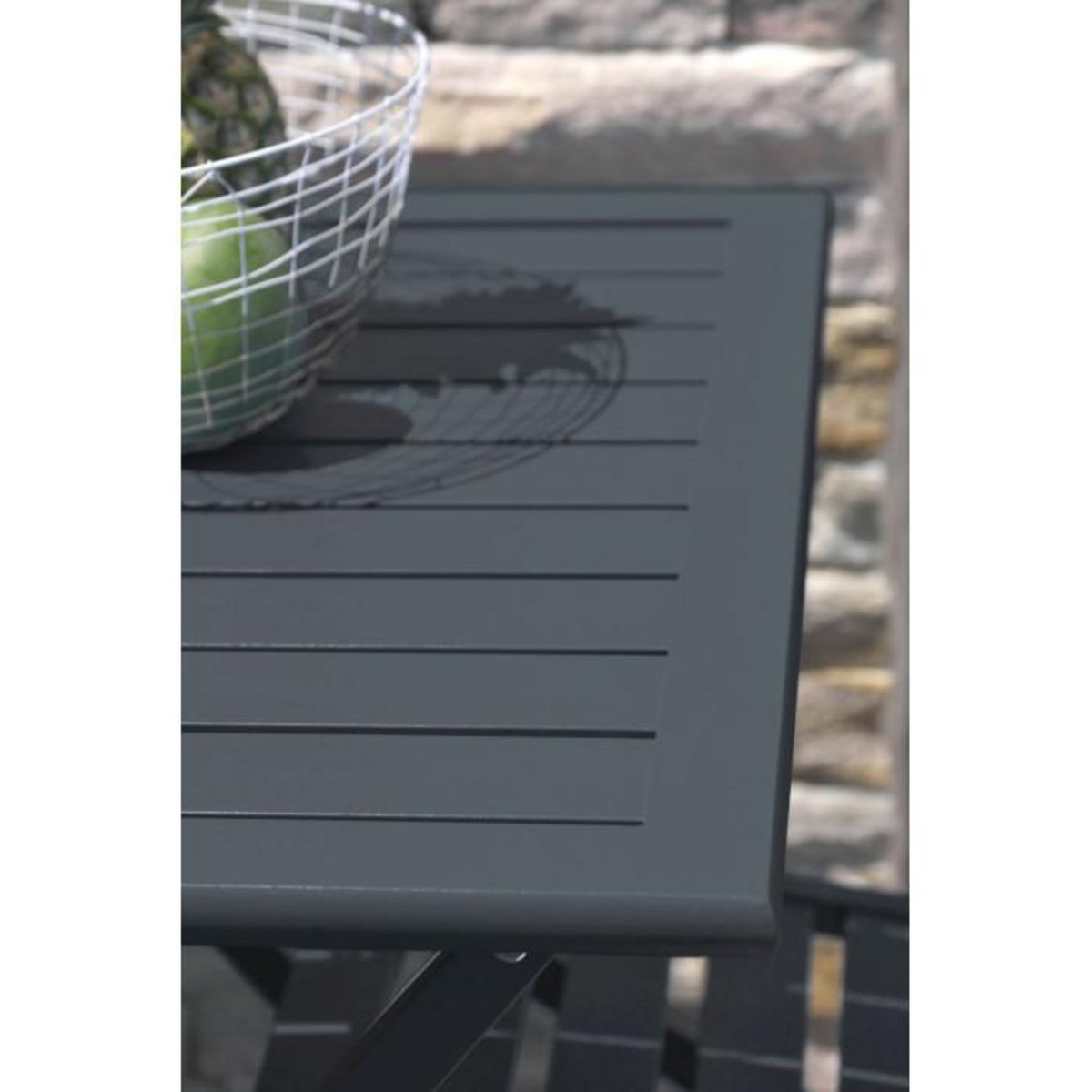 Paris Prix Table de Jardin Pliante  Marius  70cm Gris Anthracite