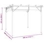 Voir la diapositive 6 : VIDAXL Pergola avec toit retractable taupe 3x3 m acier 180 g/m^2