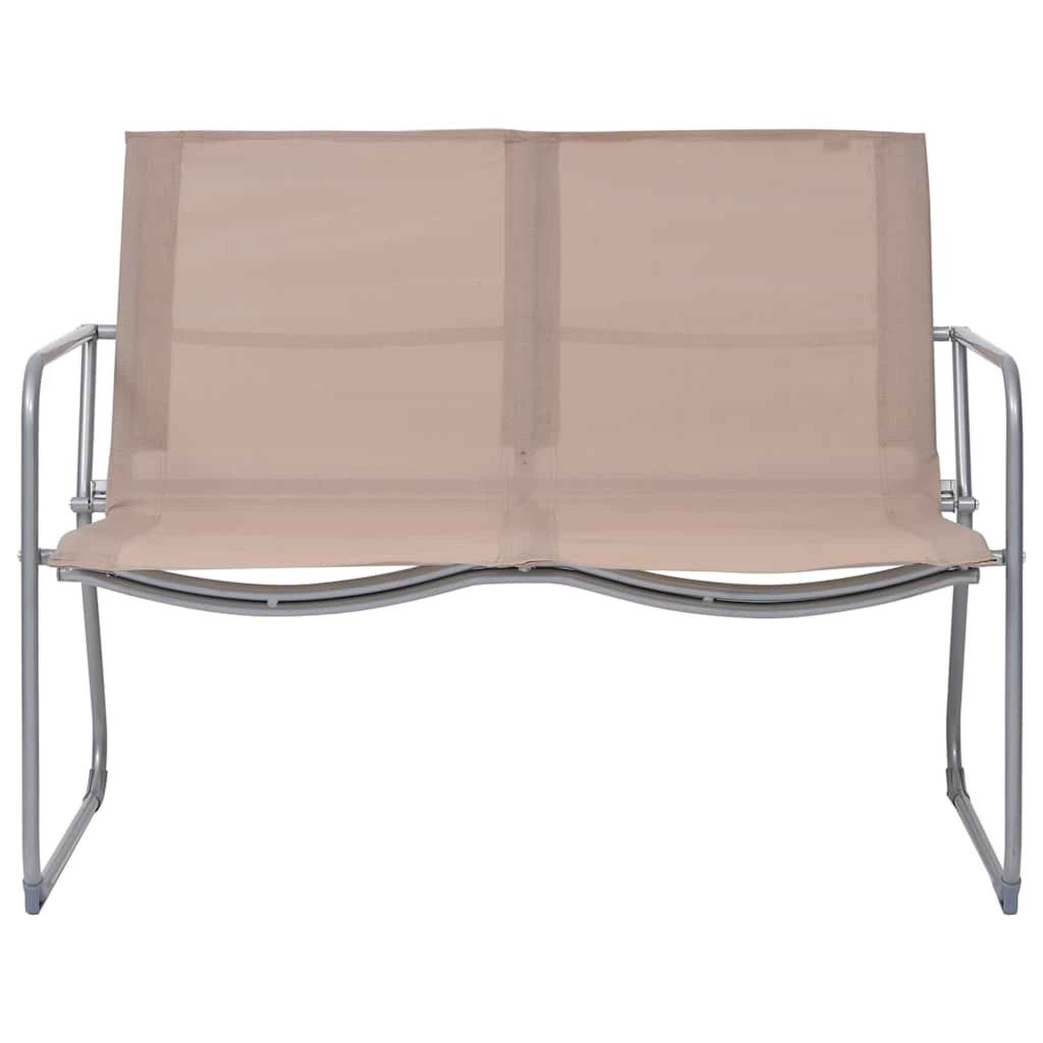 Voir la diapositive 4 : VIDAXL Salon de jardin 4 pcs Tissu et acier Taupe